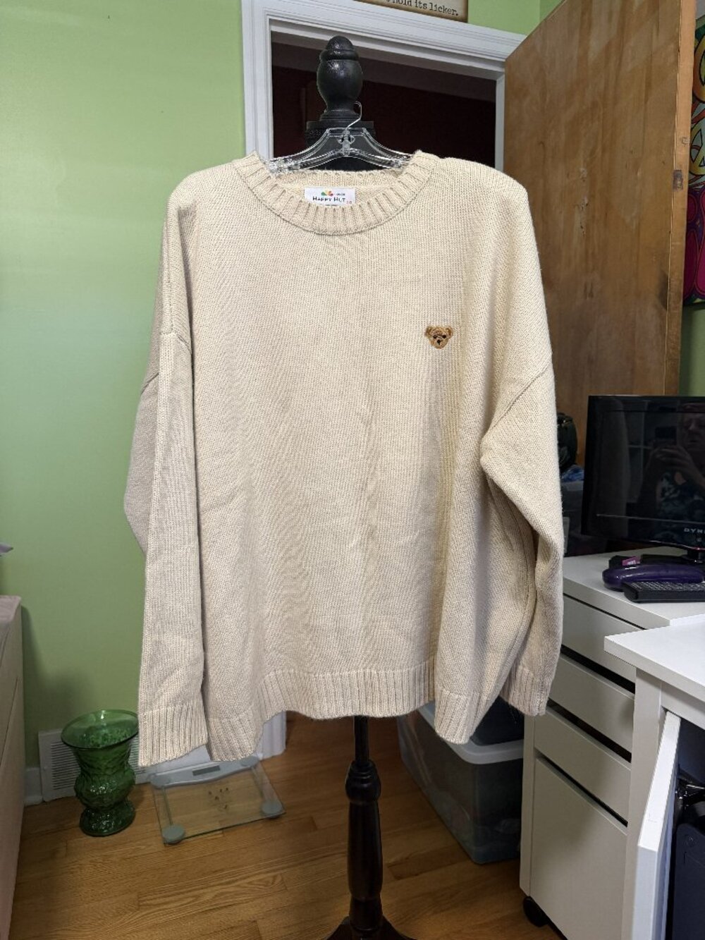Plus Size Chinese Apparel Not Found in the US Happy Hut 3X Sweater w/ Teddy Bear